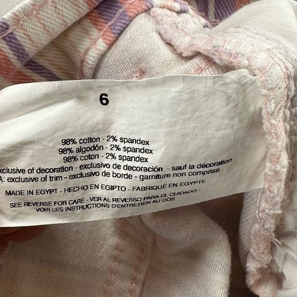 Gloria Vanderbilt Capri Pants Womens Sz 6 Flex Stretch Vertical Striped Pink - Picture 8 of 11